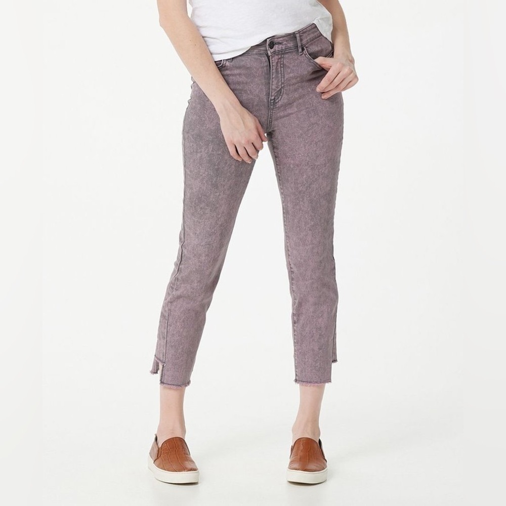LOGO 4X (30W) Rose Smoke Acid Wash Ankle Jeans (Z02.8) - Picture 3 of 7
